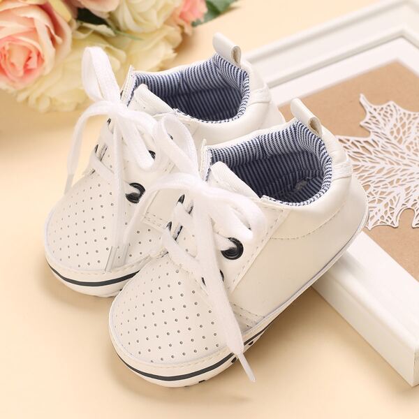 

Baby Boy Lace-up Front Sneakers, White