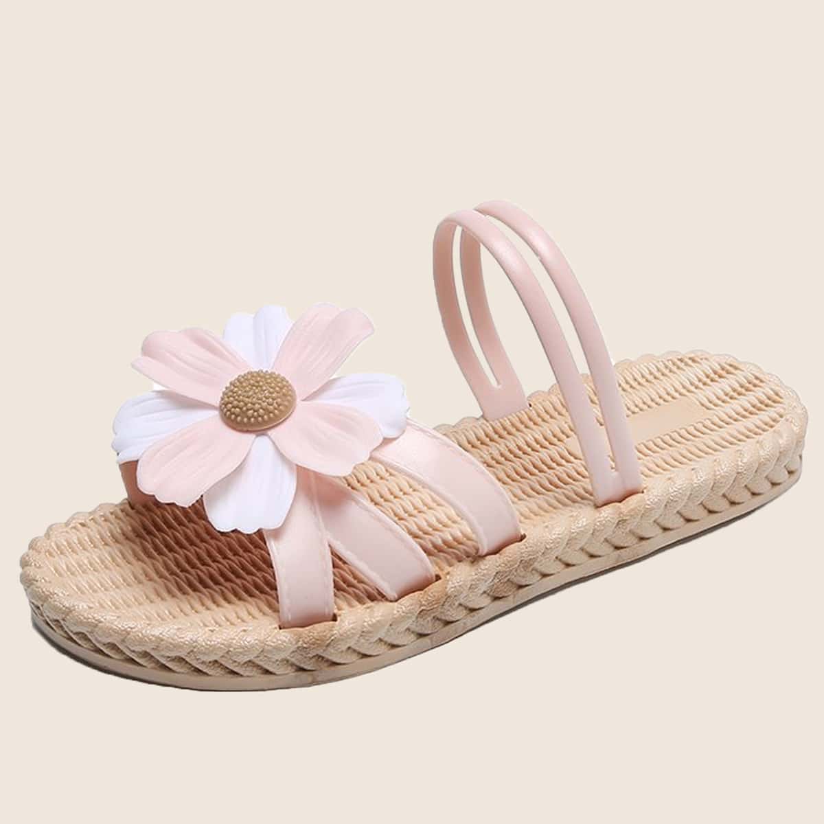 

Floral Decor Slides, Pink