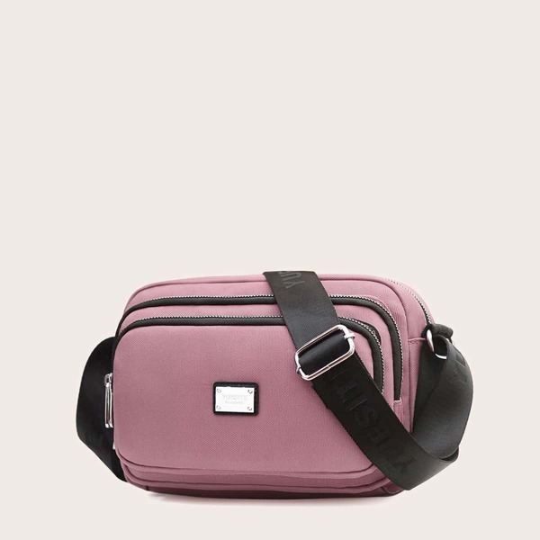 

Pocket Front Crossbody Bag, Purple