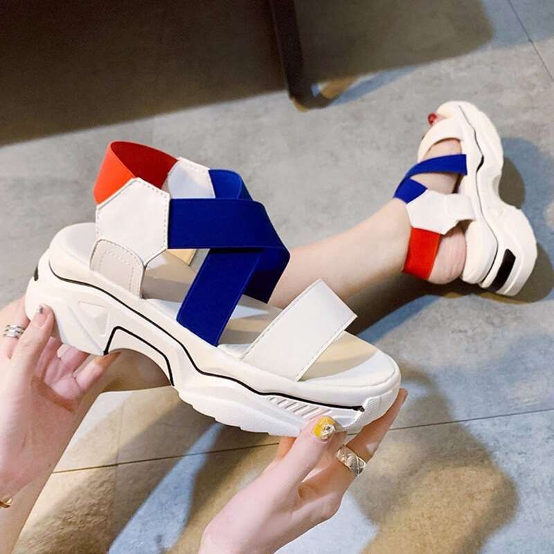 

Color Block Sport Sandals, Blue