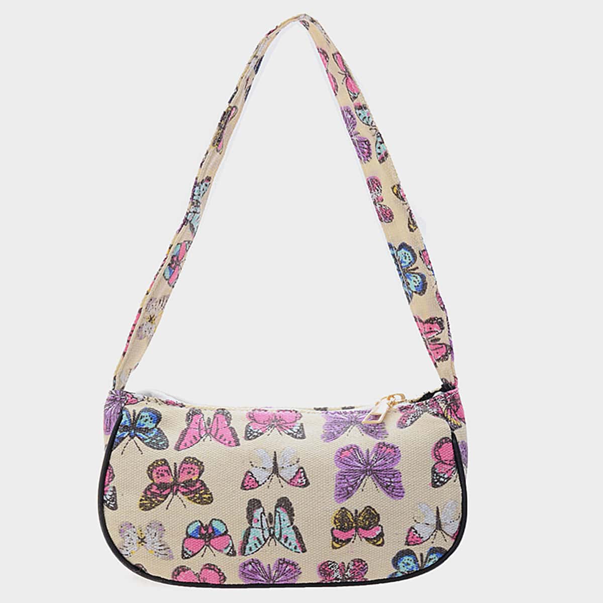 

Butterfly Graphic Shoulder Bag, Multicolor