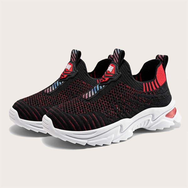 

Boys Slip On Knit Chunky Sneakers, Black