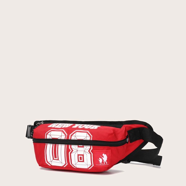 

Letter Graphic Fanny Pack, Red