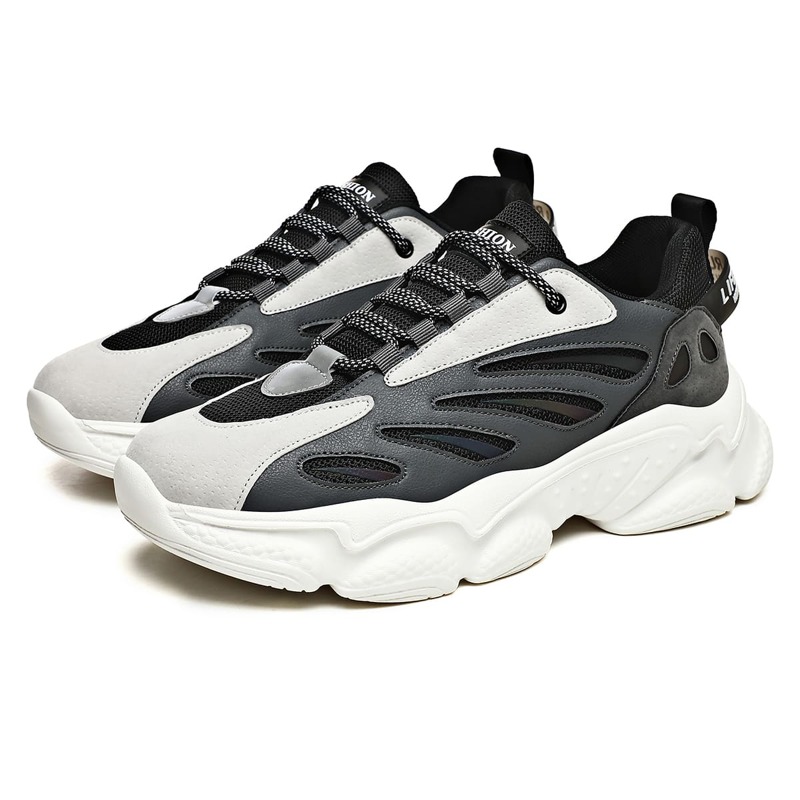 

Guys Mesh Panel Chunky Sneakers, Dark grey