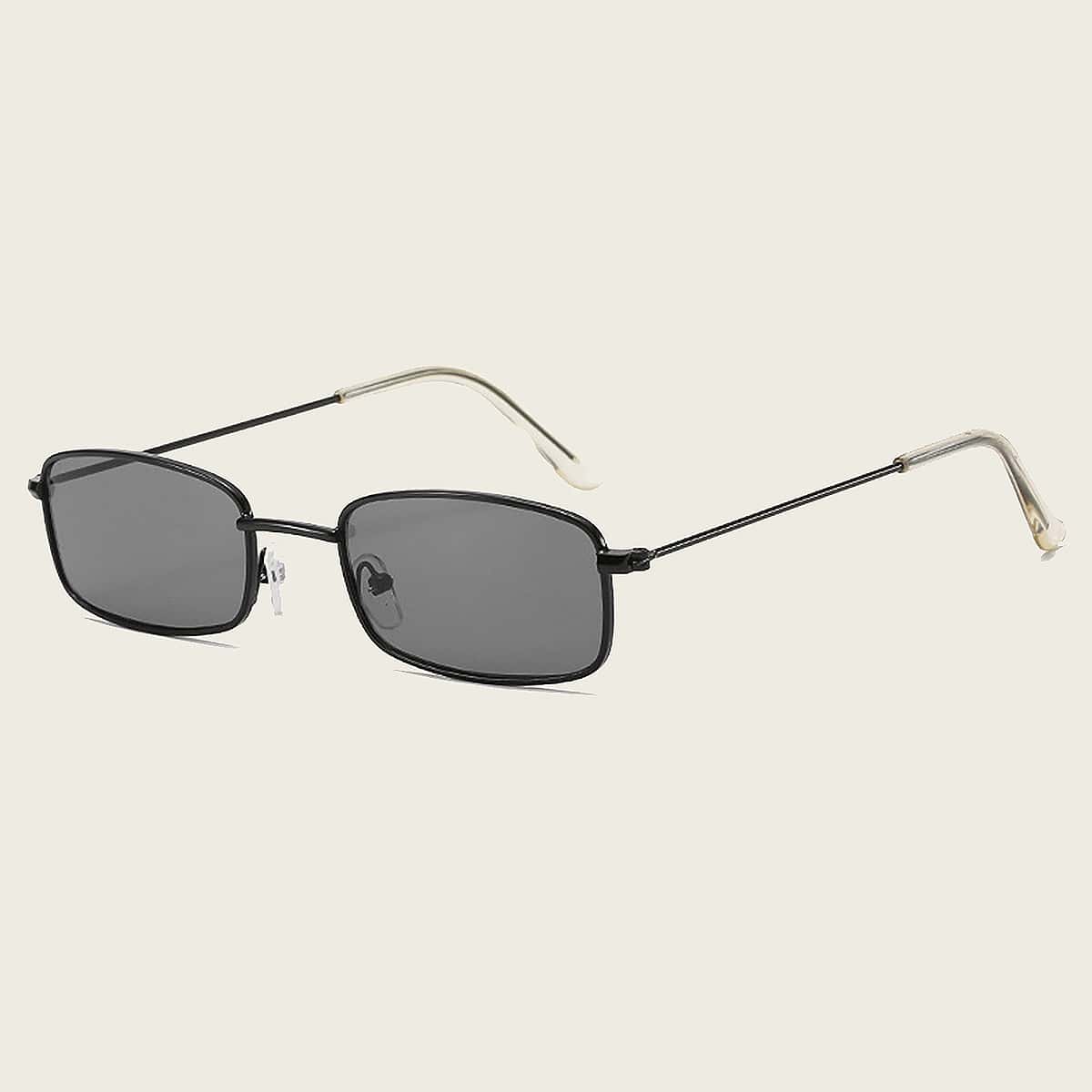 

Guys Rectangle Frame Sunglasses, Black