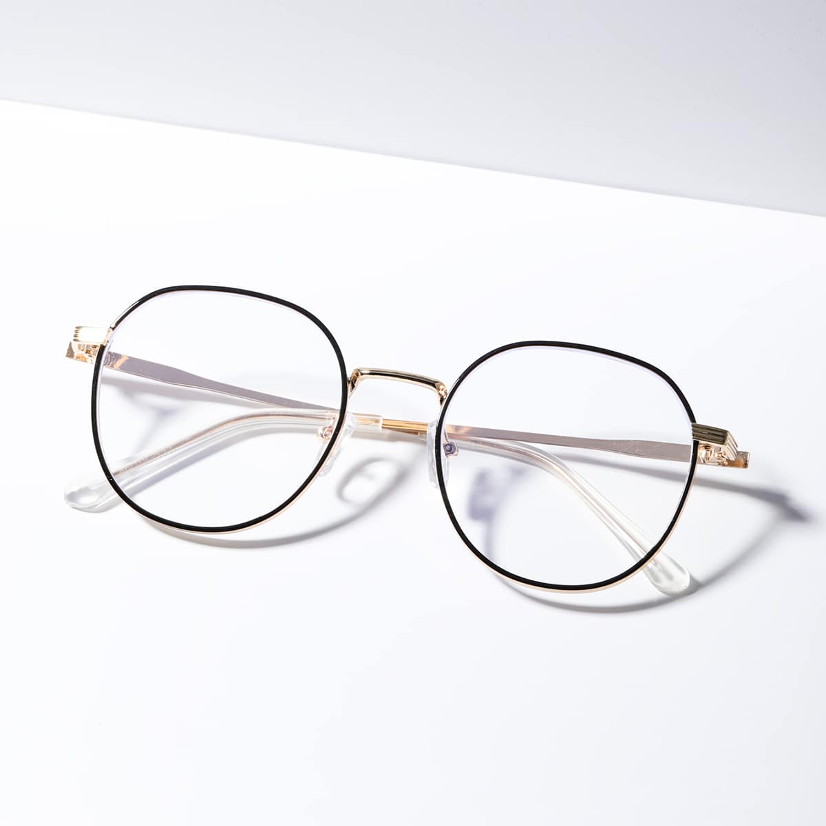 

Guys Round Frame Glasses, Black
