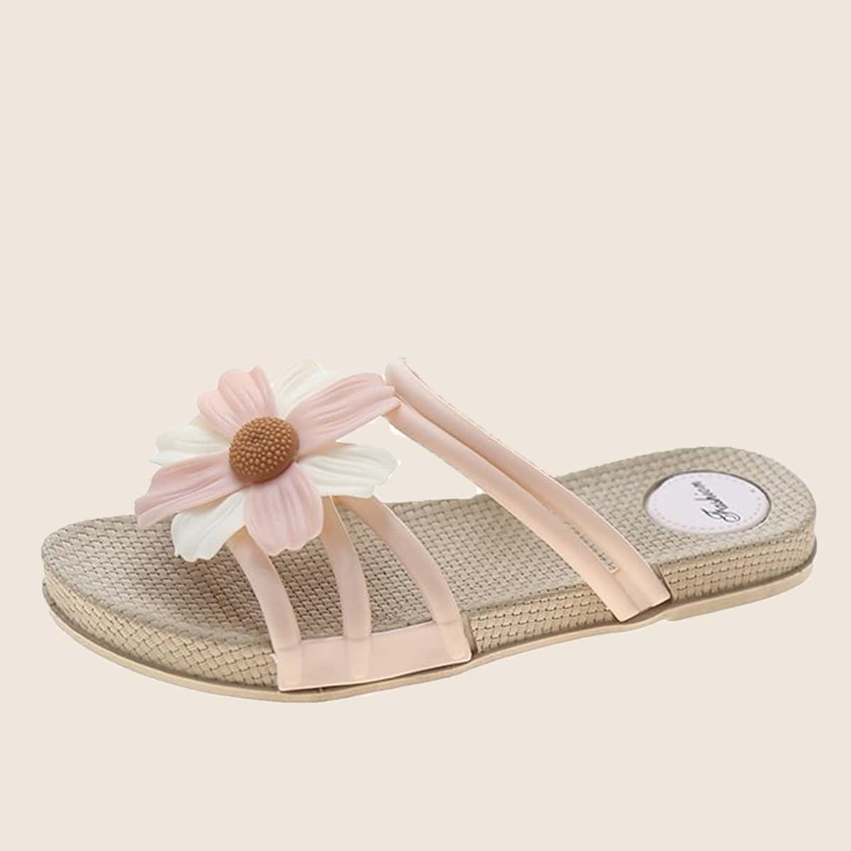 

Floral Decor Slides, Pink