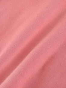 女婴卡通和字母圖案3D耳朵設計連體衣 - 粉色 - 查看 8