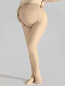 Quần tất trơn 60D dành cho sản phụ - Màu be - Xem 1