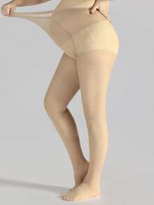 Quần tất trơn 60D dành cho sản phụ - Màu be - Xem 2