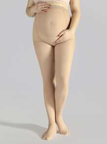 Quần tất trơn 60D dành cho sản phụ - Màu be - Xem 5