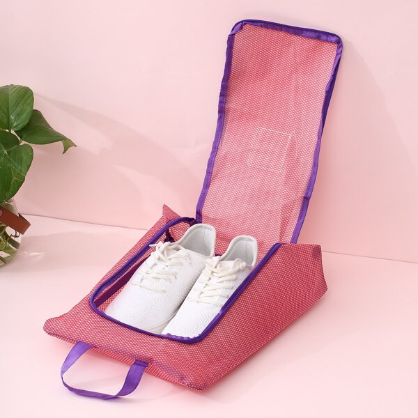 

1pc Portable Shoes Storage Bag, Pink