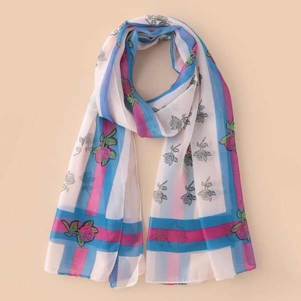 

Floral Print Scarf, Multicolor