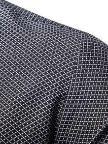 Manfinity Mode Camisa con estampado de cuadros con botón delantero - Negro - Ver 3