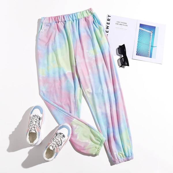 

Plus Tie Dye Sweatpants, Multicolor