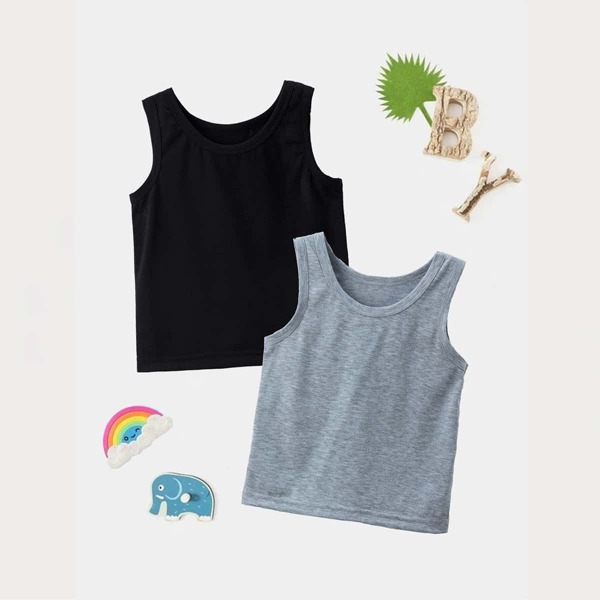 

Toddler Girls 2 Pack Solid Tank Top, Multicolor