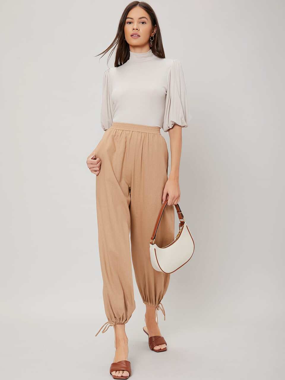 MOTF VISCOSE BALLOON SLEEVE TOP