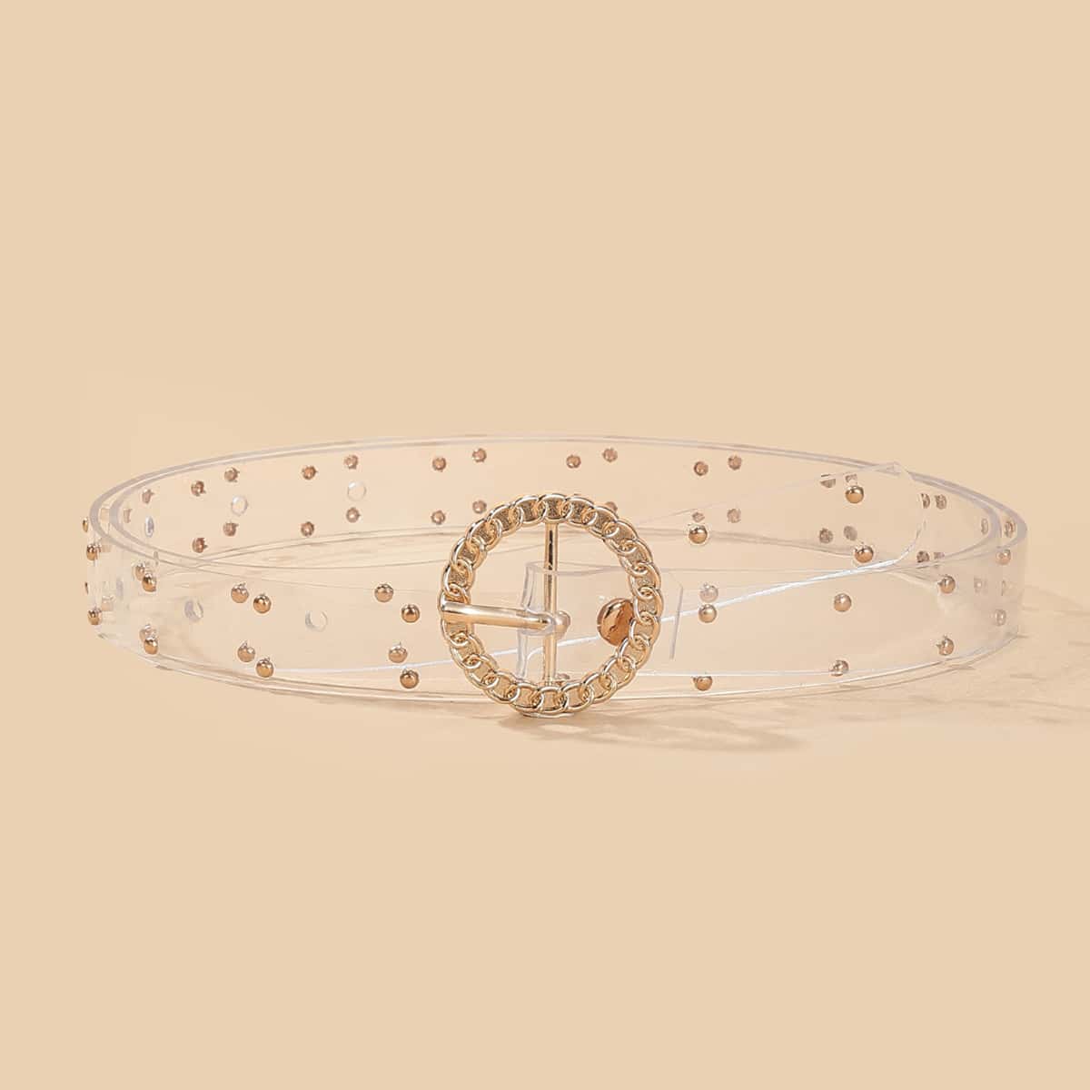 

Chain Buckle Clear Belt