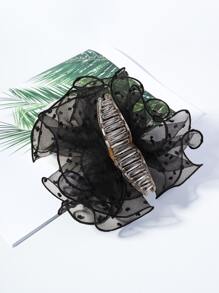 Mesh Hair Claw Elegant - Black - View 2