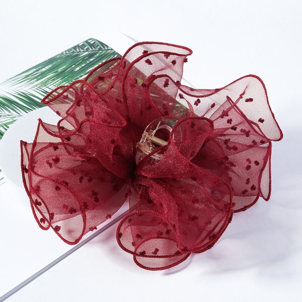 

Mesh Hair Claw, Red