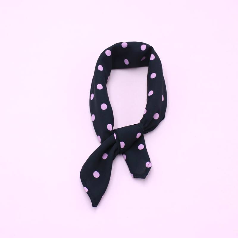 

1pc Polka Dot Bandana, Black