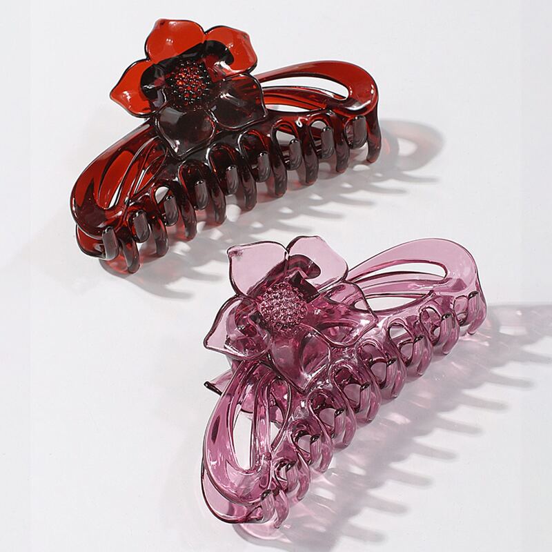 

2pcs Clear Hair Claw, Multicolor