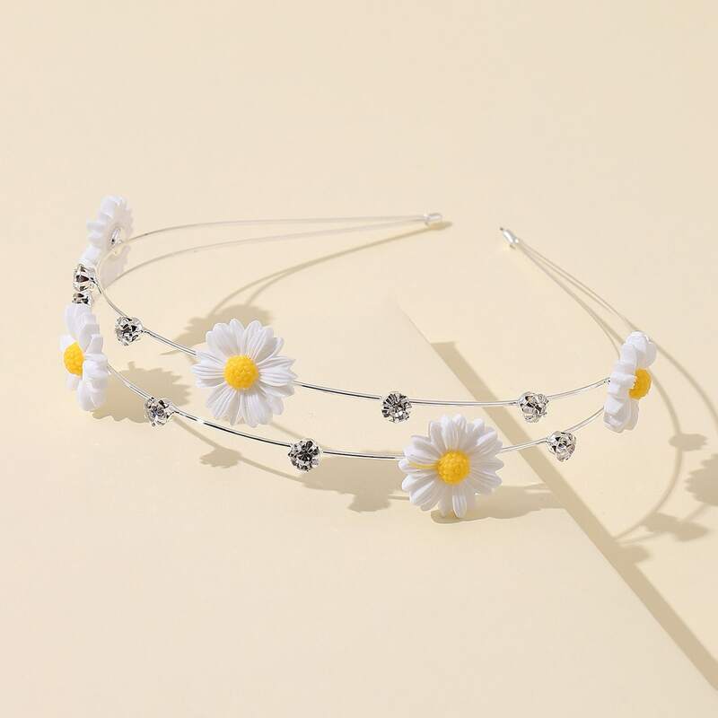 

Flower Rhinestone Headband, Multicolor