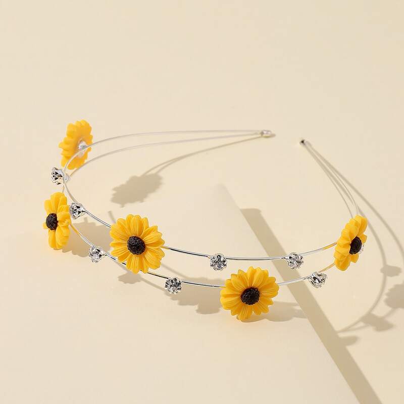 

Sunflower Rhinestone Headband, Multicolor