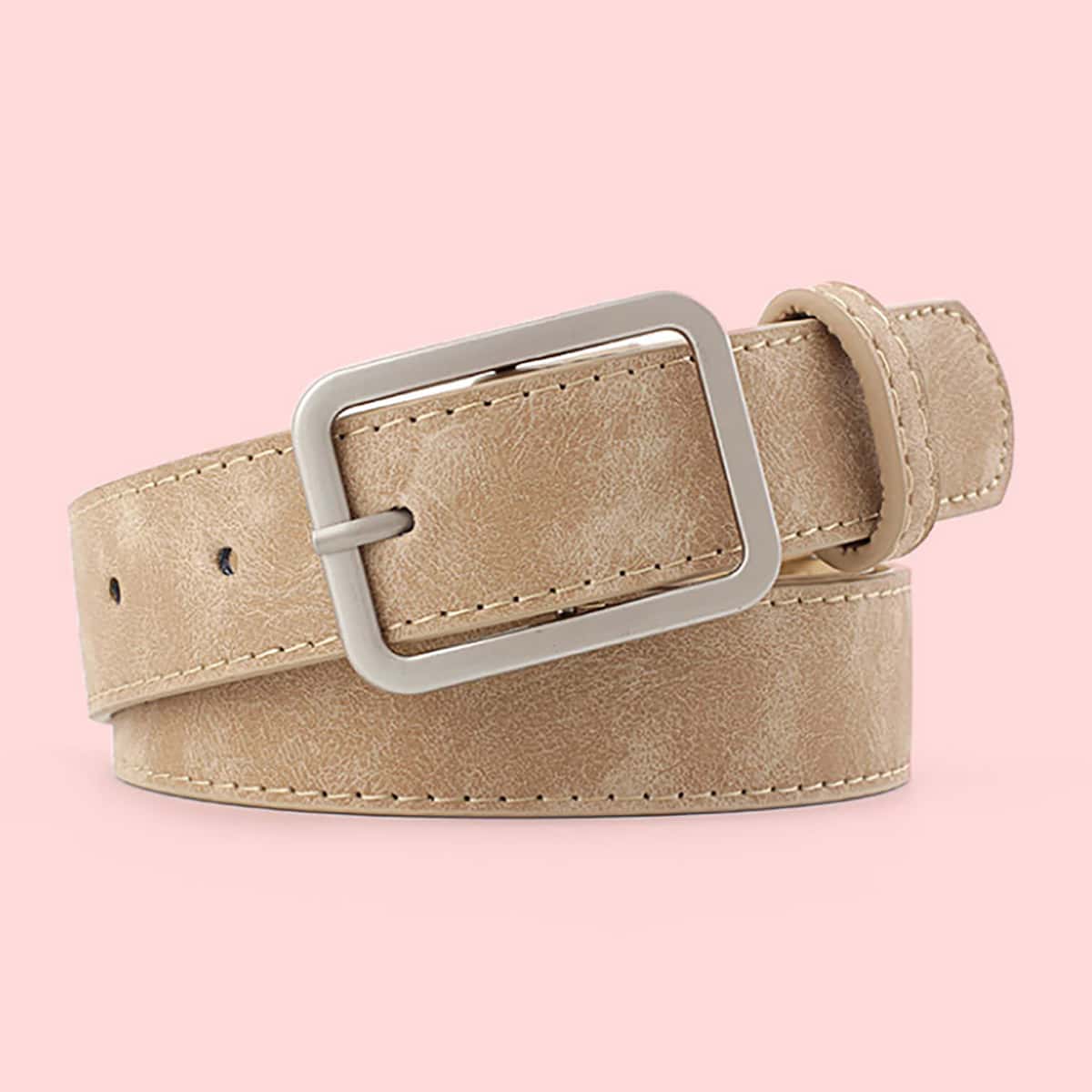 

Square Buckle Belt, Khaki