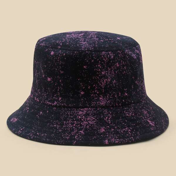 

Ink Print Bucket Hat, Purple
