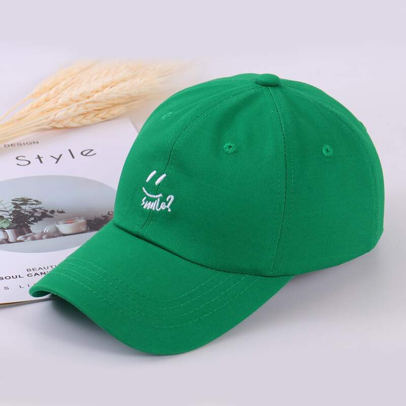 Letter Embroidery Baseball Cap, Green