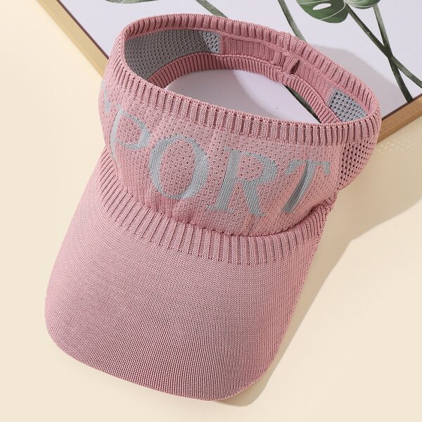 

Letter Graphic Visor Hat, Pink