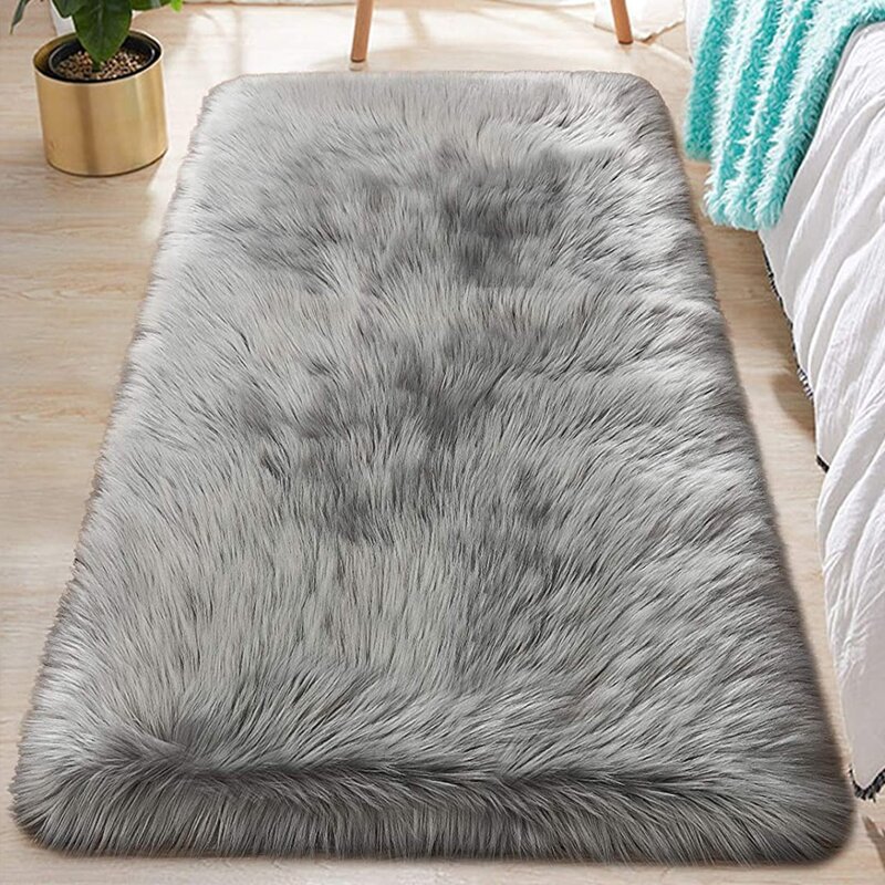 

Solid Color Plush Carpet, Grey