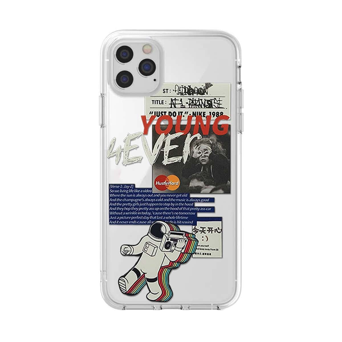 

Mix Pattern Phone Case, Clear