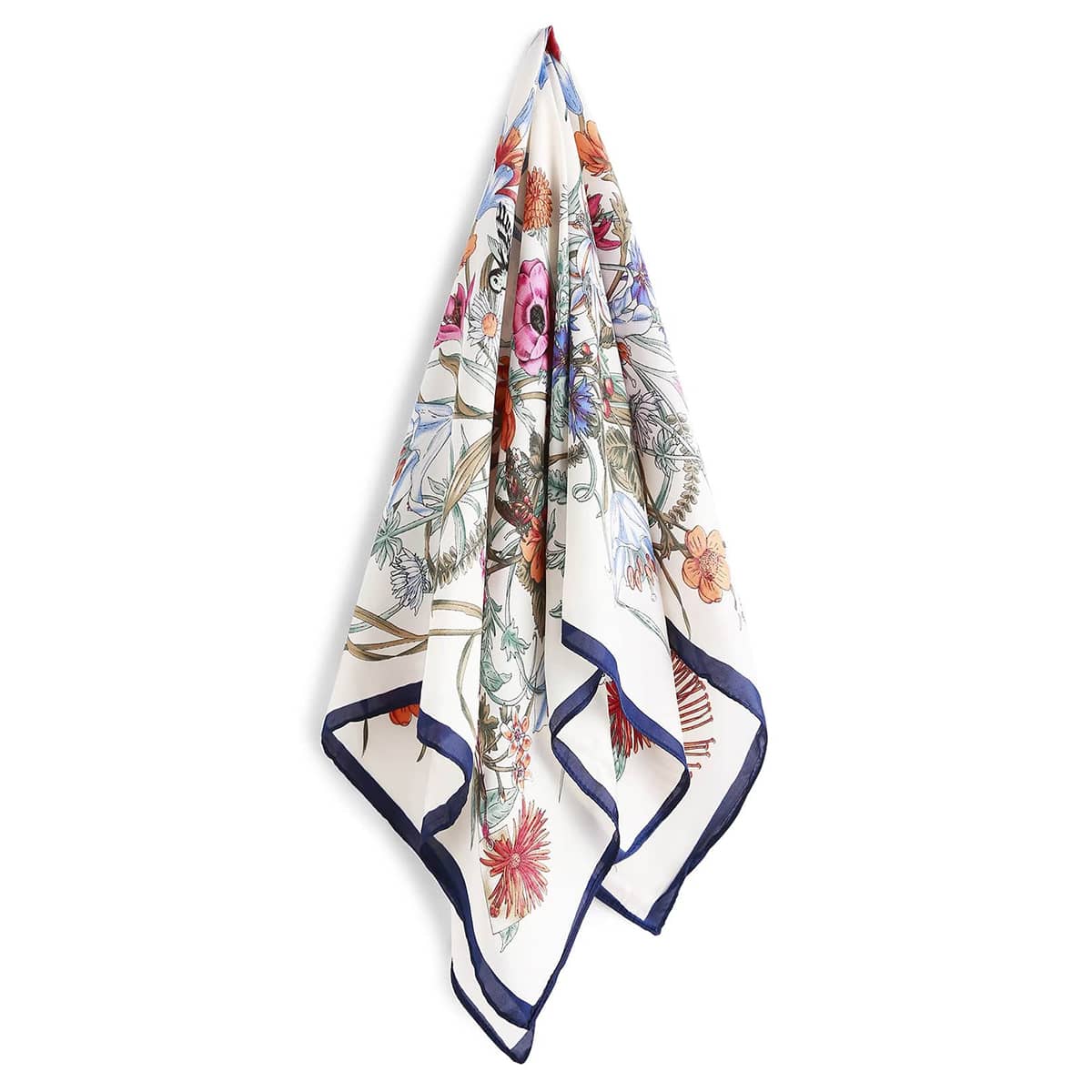 

1pc Floral Bandana, White