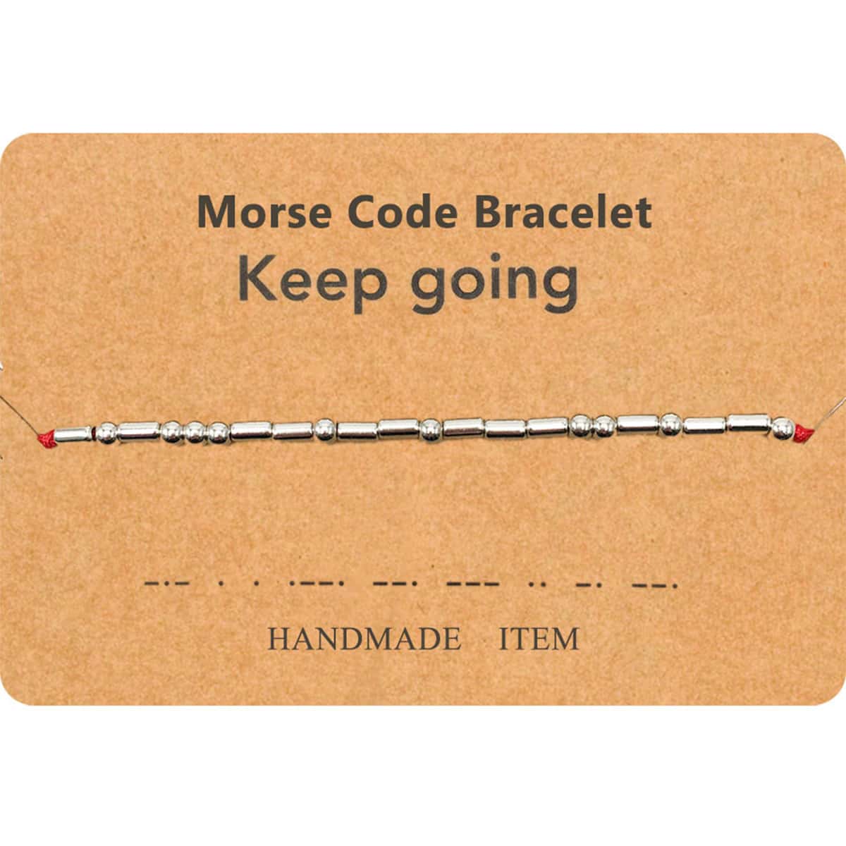 

1pc Beaded Detail Bracelet, Silver