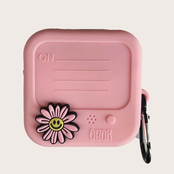 

Чехол для Airpods с цветком, Нежний розовый