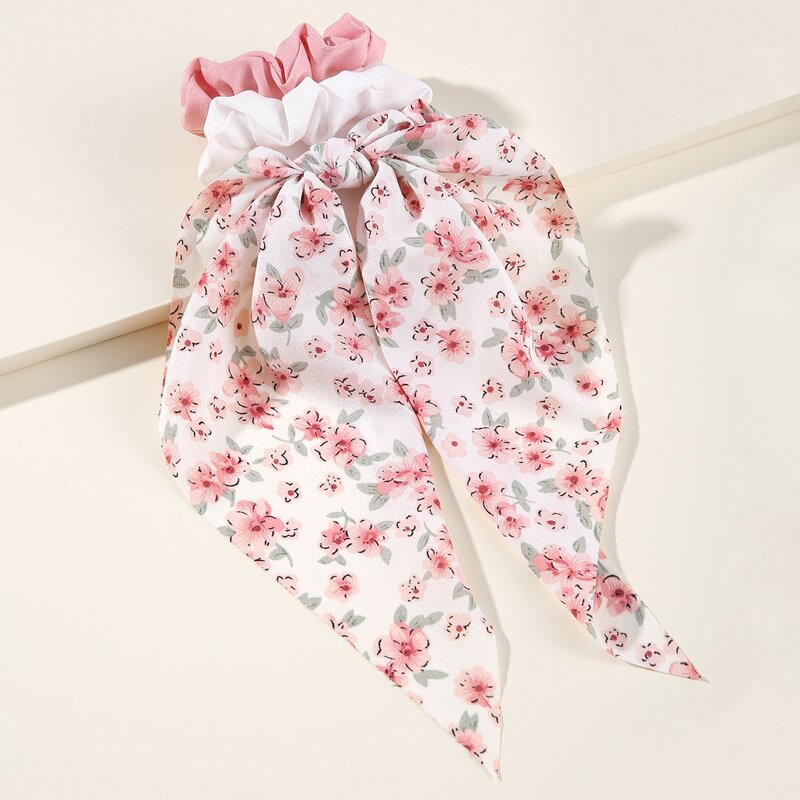 

3pcs Floral Print Hair Tie, Multicolor