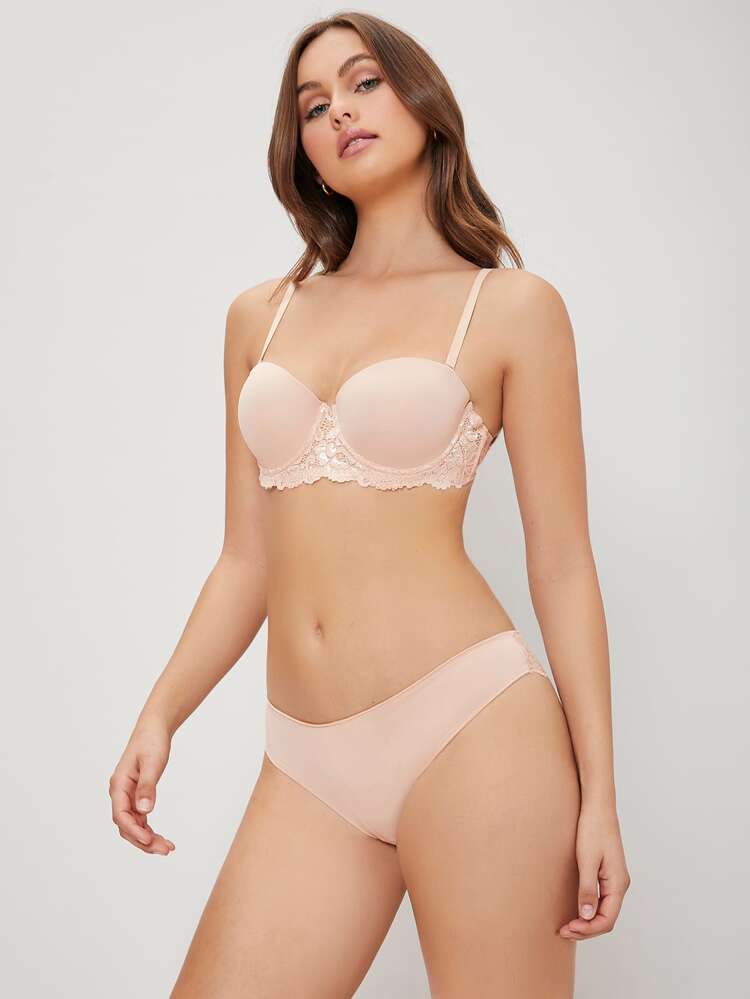 Bragas con encaje floral - Albaricoque - Añade 3