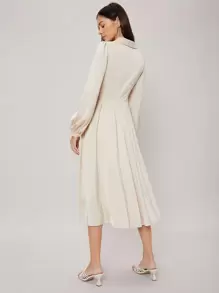 MOTF PREMIUM FLOWY SHIRT DRESS - Beige - View 2