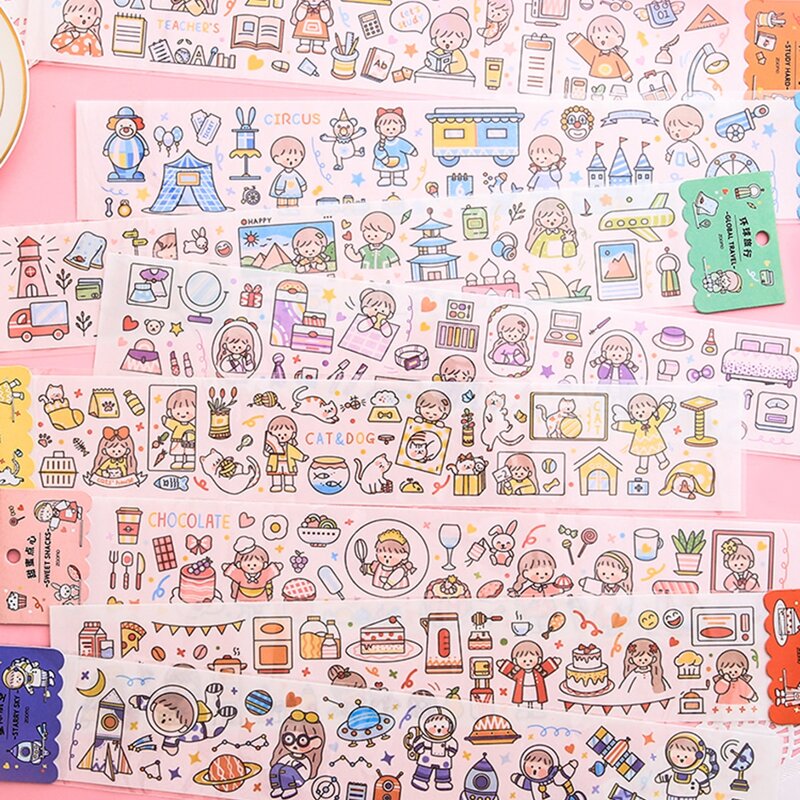 

1sheet Cartoon Graphic Random Sticker, Multicolor