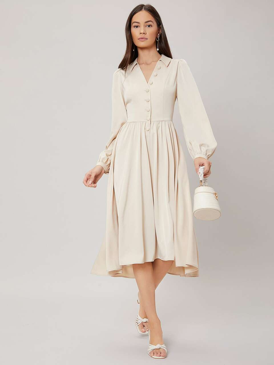 MOTF FLOWY SHIRT DRESS