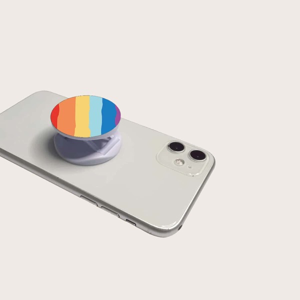 

Colorful Striped Stand-Out Phone Grip, Multicolor