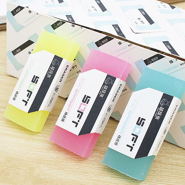

1pc Random Soft Eraser, Multicolor