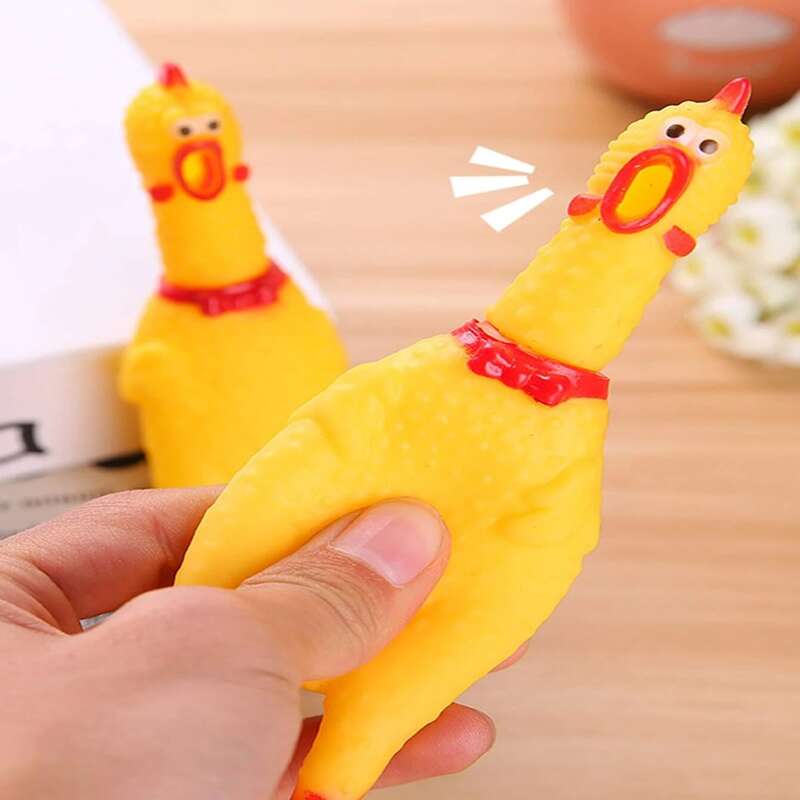 

1pc Screaming Chicken Toy, Yellow