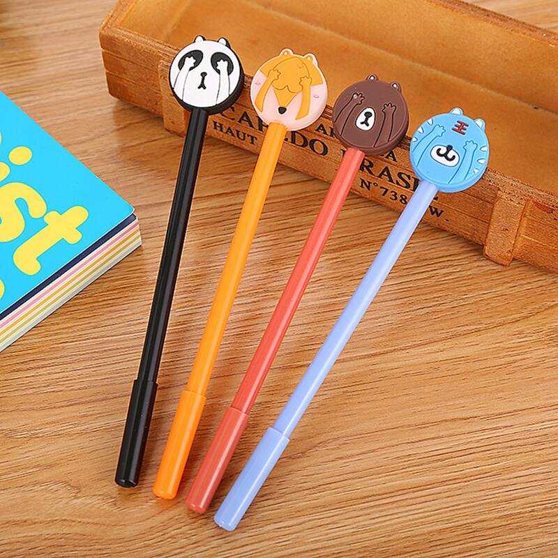 

4pcs Cartoon Animal Decor Gel Pen, Multicolor