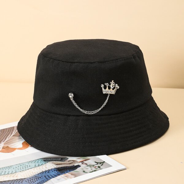 

Crown Decor Bucket Hat, Black
