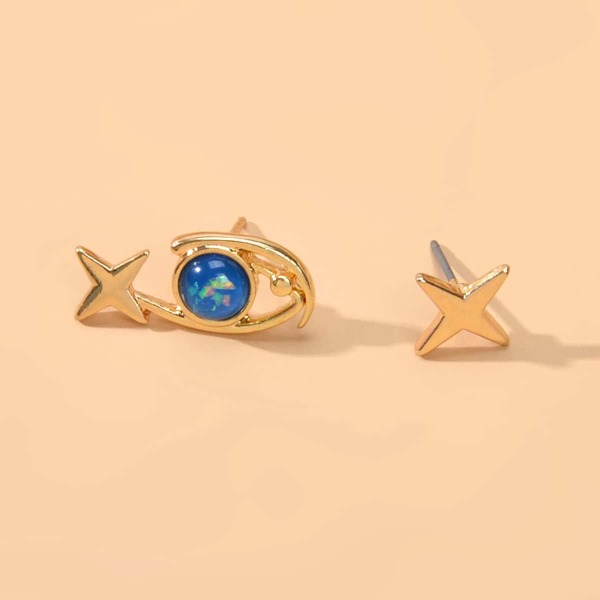 

Серьги-гвоздики в форме звезды, Золотистый