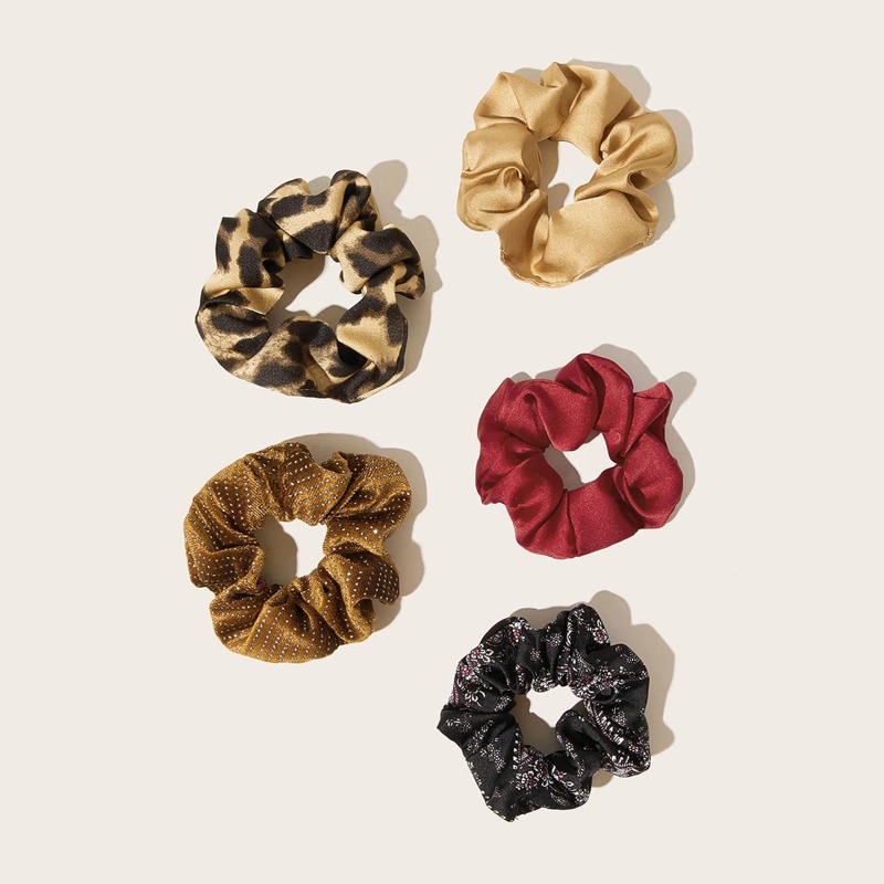 

5pcs Ditsy Floral Scrunchie, Multicolor
