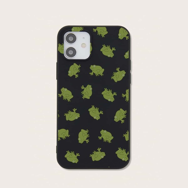 

Frog Print Phone Case, Black
